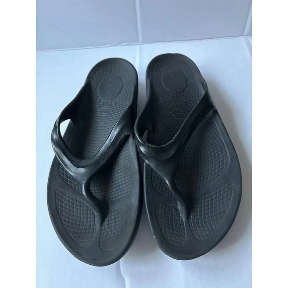 OOFOS Recovery Sandals Black W9 - Picture 1 of 5